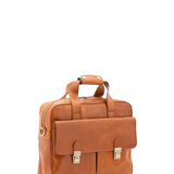 Borsa a mano unisex in vera pelle Made in Italy 4575-MIELE Alessia Firenze