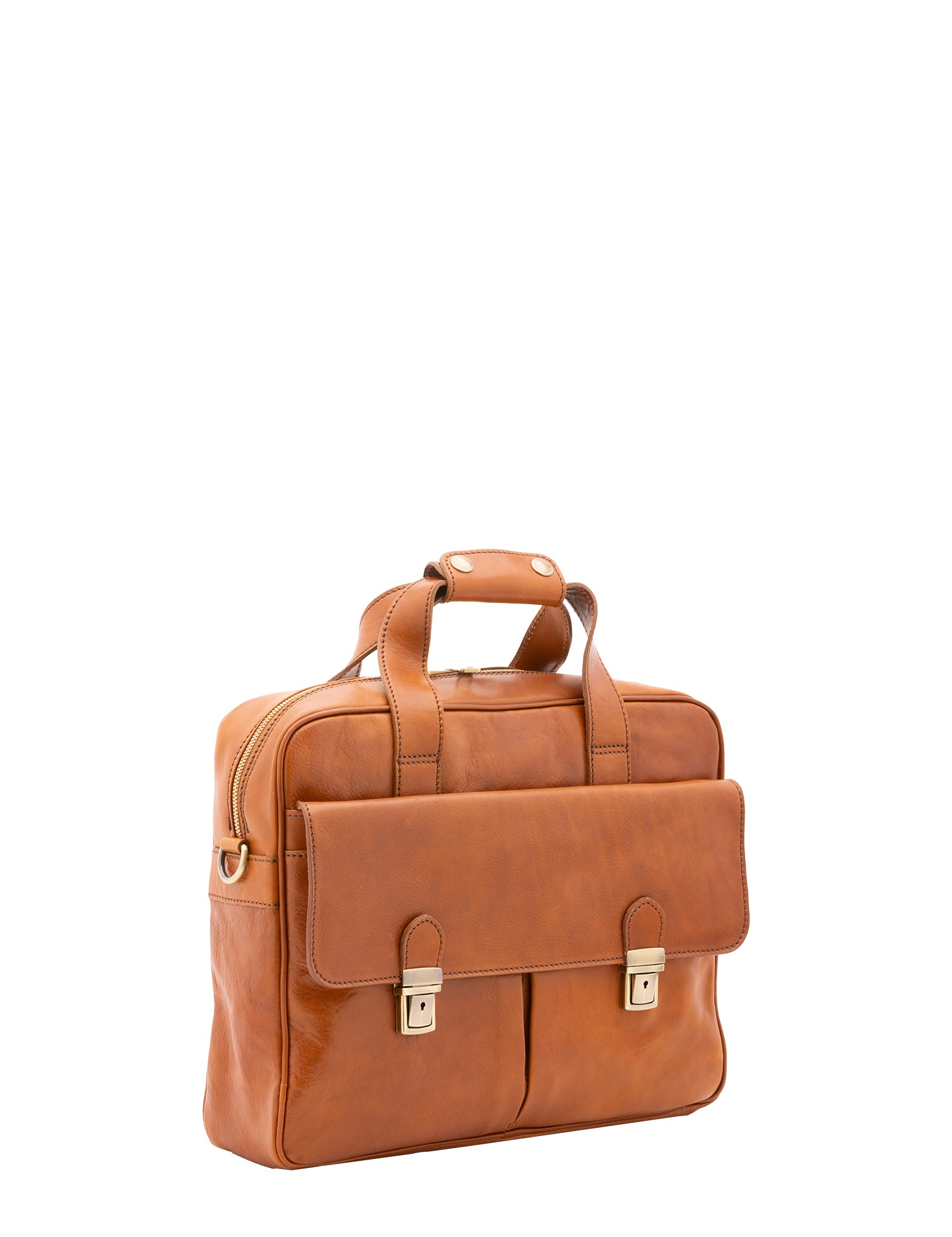 Borsa a mano unisex in vera pelle Made in Italy 4575-MIELE Alessia Firenze