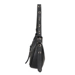Galatea Borsa a spalla da donna Vera pelle 05708-D28 NERO BLACK Gave Lux