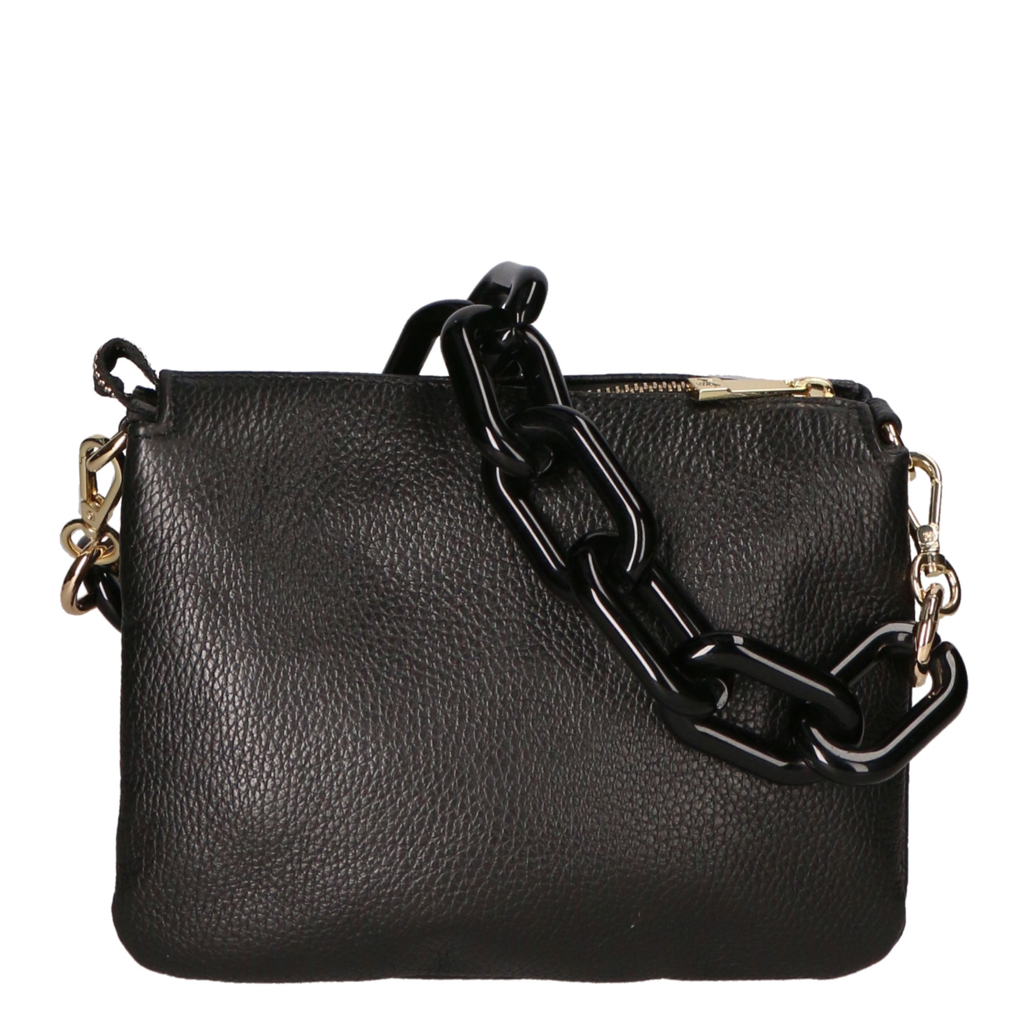 Borsa a tracolla da donna Vera pelle MYB-7024-SS-D28 NERO BLACK My Best Bag