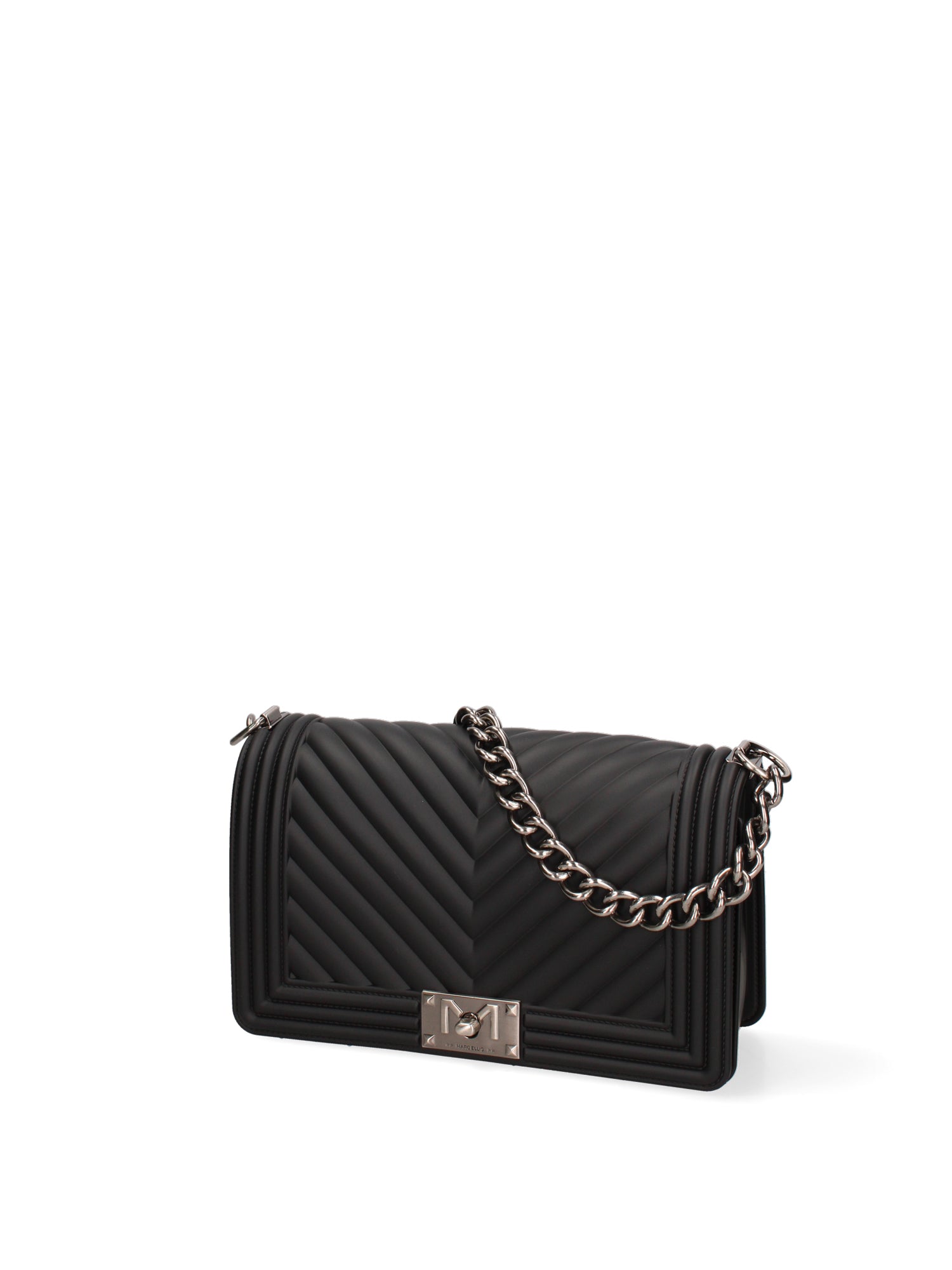 Borsa a mano da donna 100% Pvc FLAT-M 24-BLACK - BRUSH CDF Marc Ellis