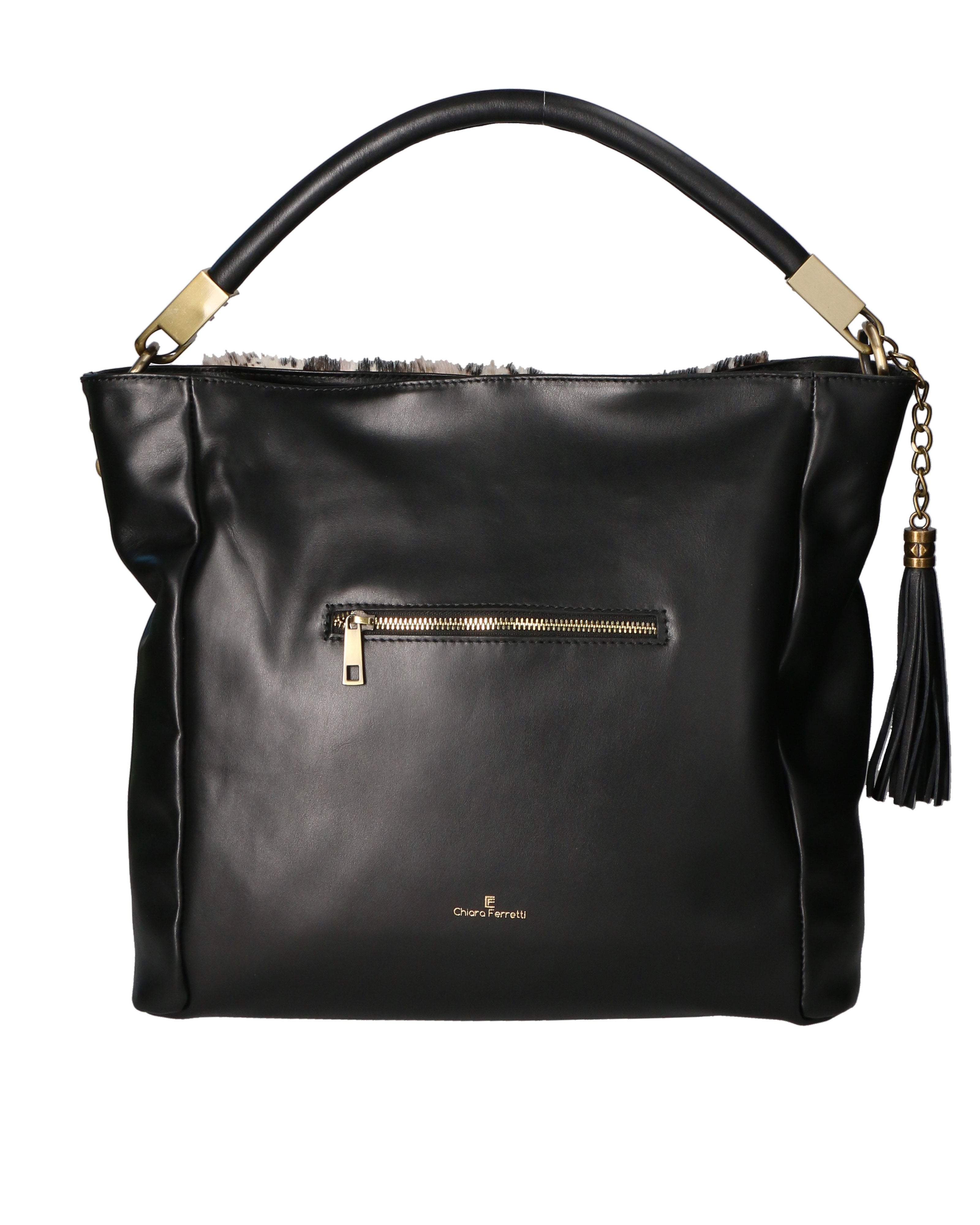 Lyria Elite Borsa a spalla da donna Vera pelle 02090-PITONE BIANCO 008 Chiara Ferretti