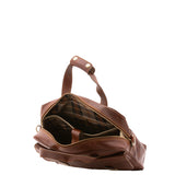 Borsa a mano unisex in vera pelle Made in Italy 4575-MARRONE Alessia Firenze
