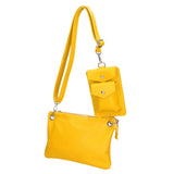 Ifigenia Borsa a tracolla da donna Vera pelle 05932-D04 GIALLO YELLOW Gave Lux