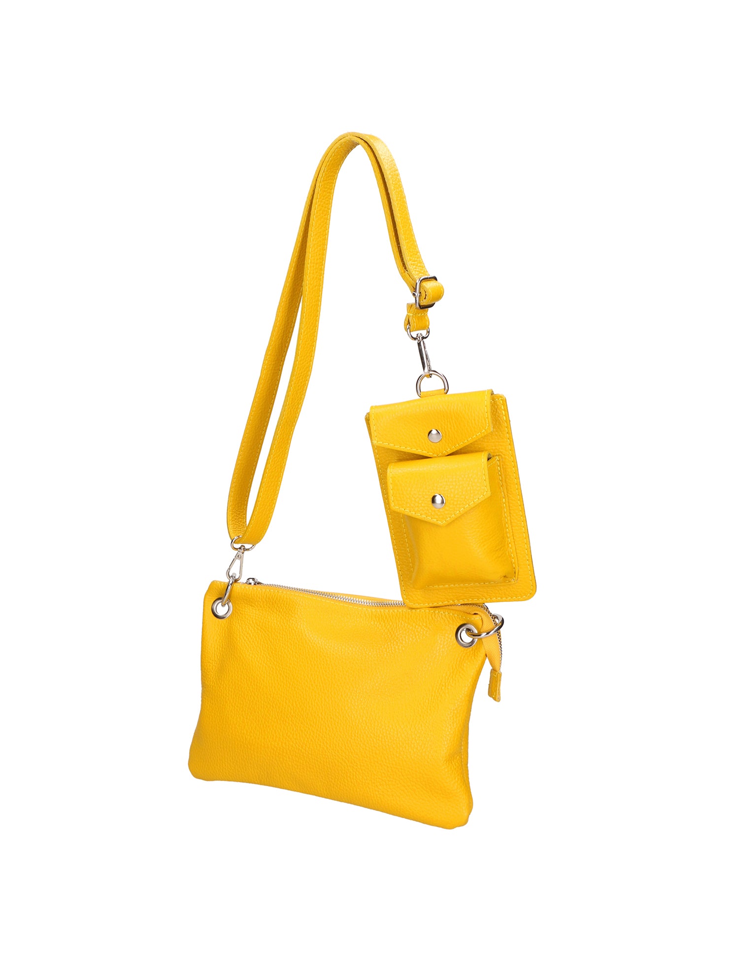 Ifigenia Borsa a tracolla da donna Vera pelle 05932-D04 GIALLO YELLOW Gave Lux