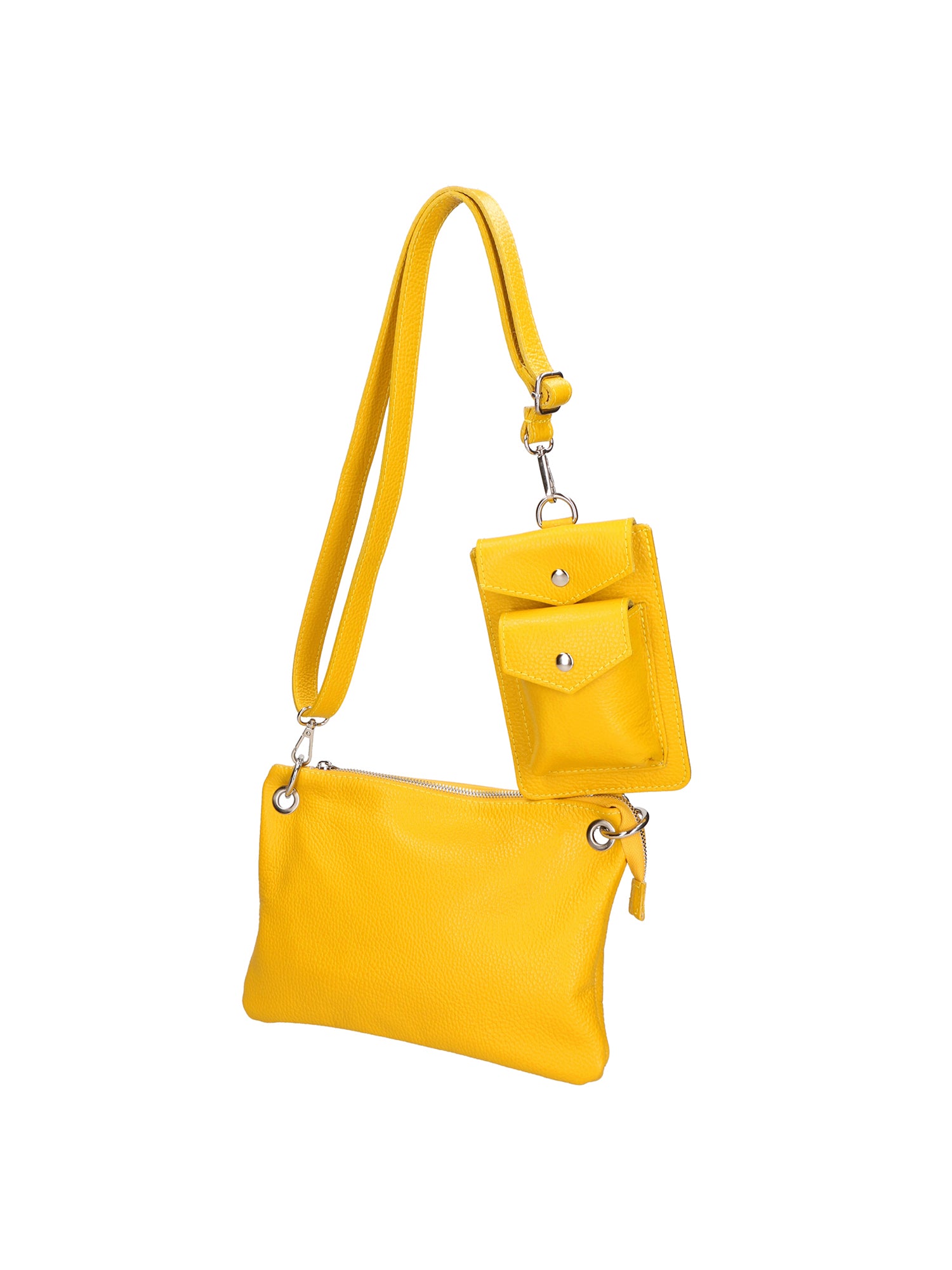 Ifigenia Borsa a tracolla da donna Vera pelle 05932-D04 GIALLO YELLOW Gave Lux