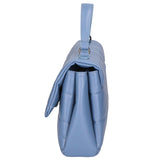 Purple Women's Handbag in Genuine Leather Made in Italy 17x28x7 cm