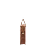 Borsa a mano unisex in vera pelle Made in Italy 4410-MARRONE Alessia Firenze