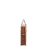 Borsa a mano unisex in vera pelle Made in Italy 4410-MARRONE Alessia Firenze