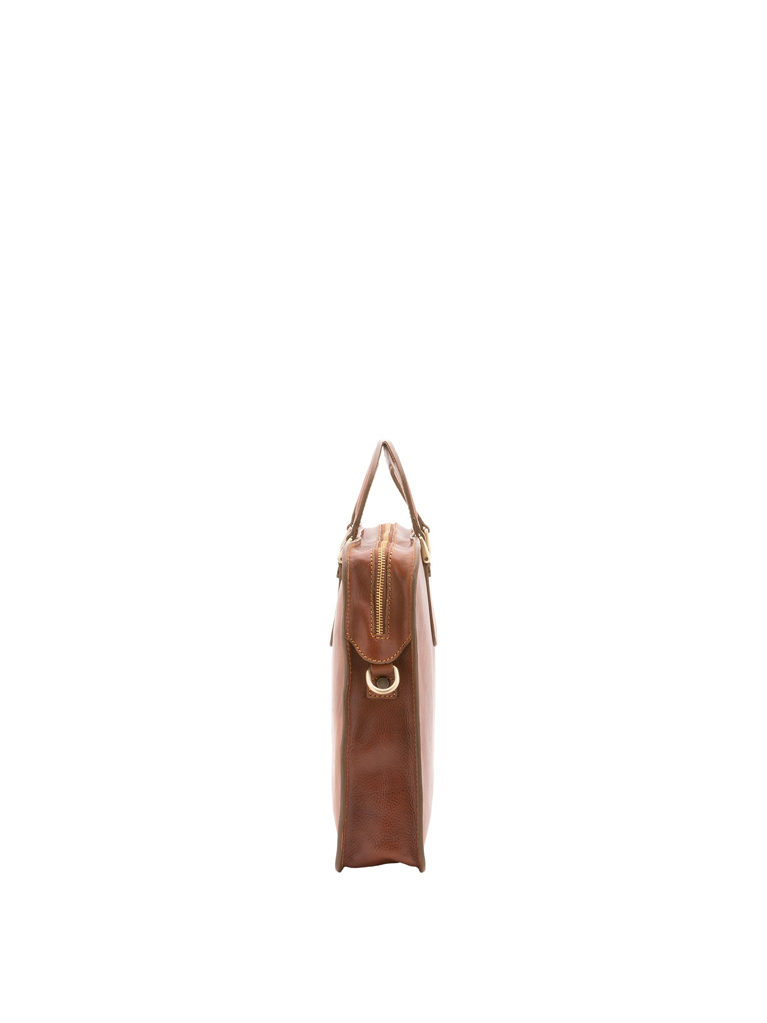 Borsa a mano unisex in vera pelle Made in Italy 4410-MARRONE Alessia Firenze