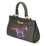 Noel Borsa a mano da donna Vera pelle 04265-D27 GRIGIO SCURO DARK GREY Gave Lux