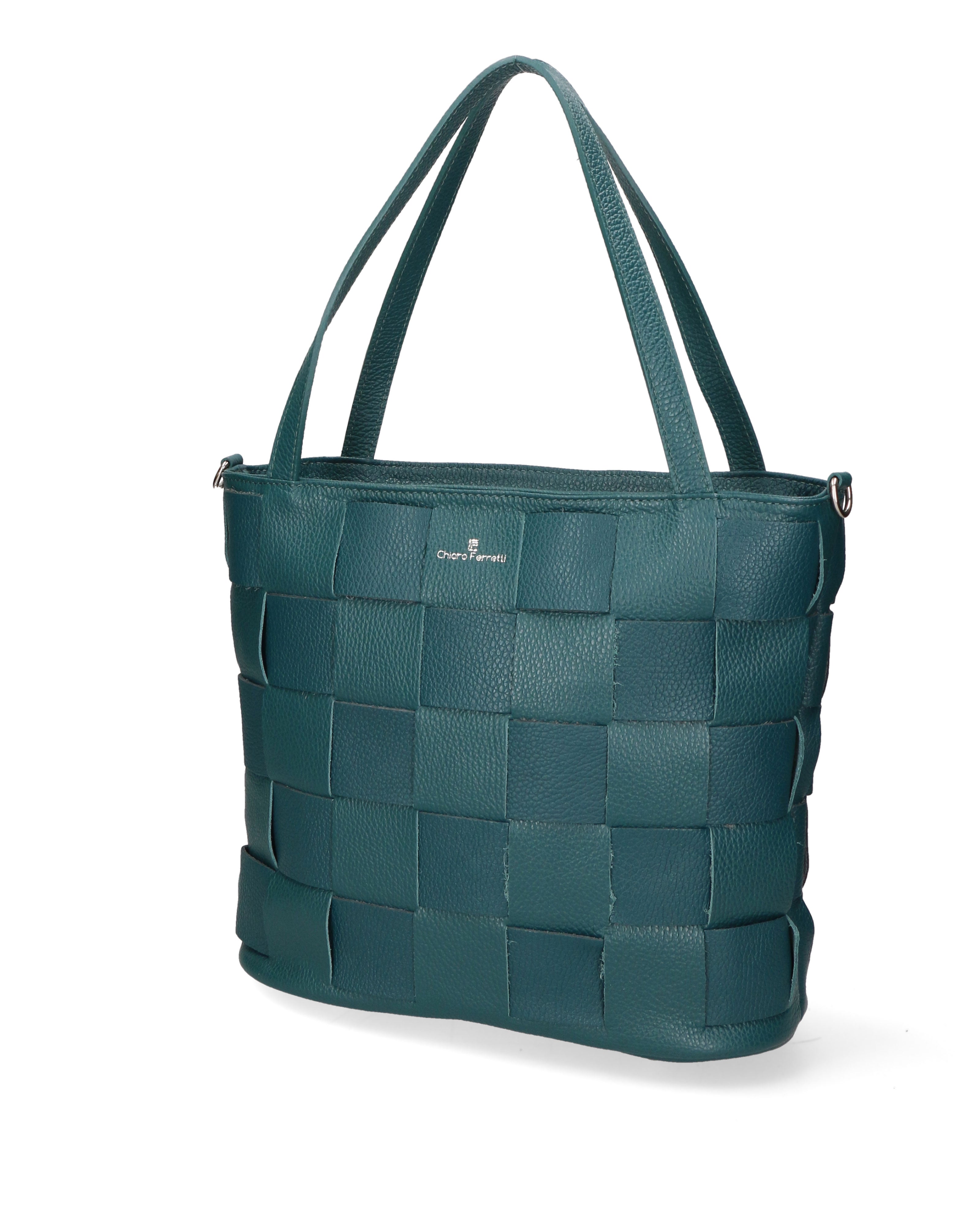 Zelia Lux Borsa a spalla da donna Vera Pelle 2118-D33 PETROLIO Chiara Ferretti