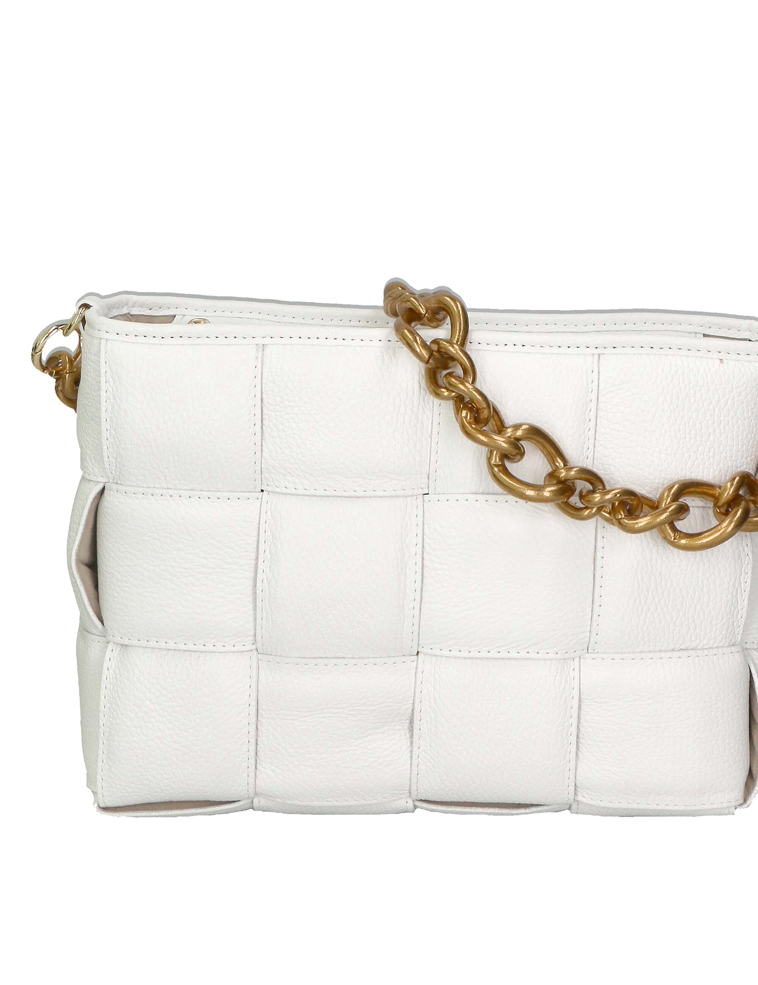 Agostina Borsa a mano da donna Vera pelle 04691-BIANCO WHITE Gave Lux