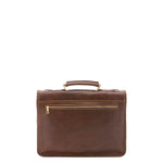 Borsa a mano unisex in vera pelle Made in Italy 4017-TESTA DI MORO Alessia Firenze
