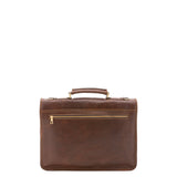 Borsa a mano unisex in vera pelle Made in Italy 4017-TESTA DI MORO Alessia Firenze
