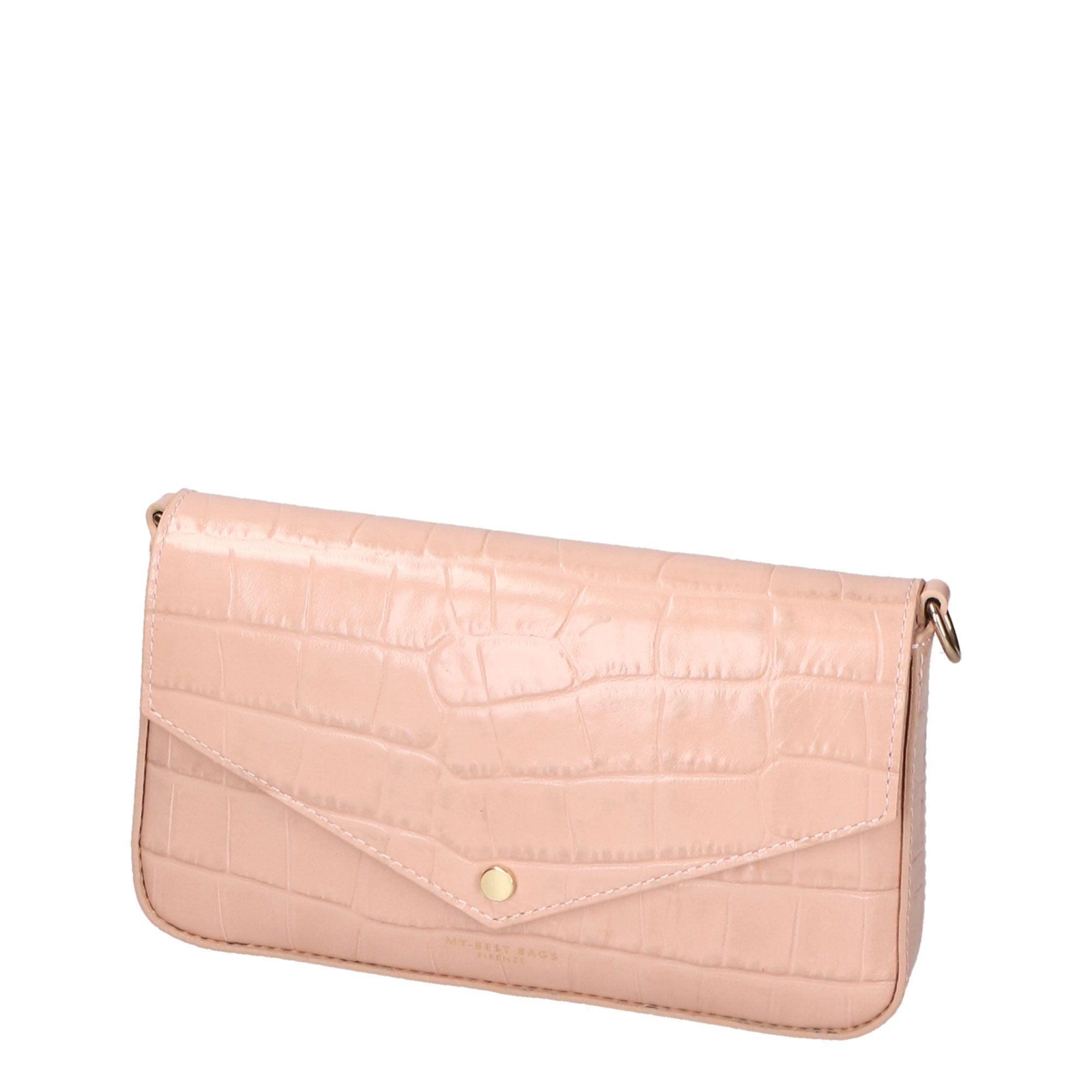 Borsa a mano da donna Vera pelle croco MYB-7021-SS-C13 ROSA My Best Bag