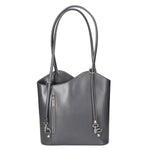 Fabiola Borsa a spalla da donna 100% pelle 9039-GRIGIO GREY Gave Lux