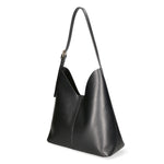 Lucetta Borsa a spalla da donna Vera pelle 04513-D28 NERO BLACK Gave Lux
