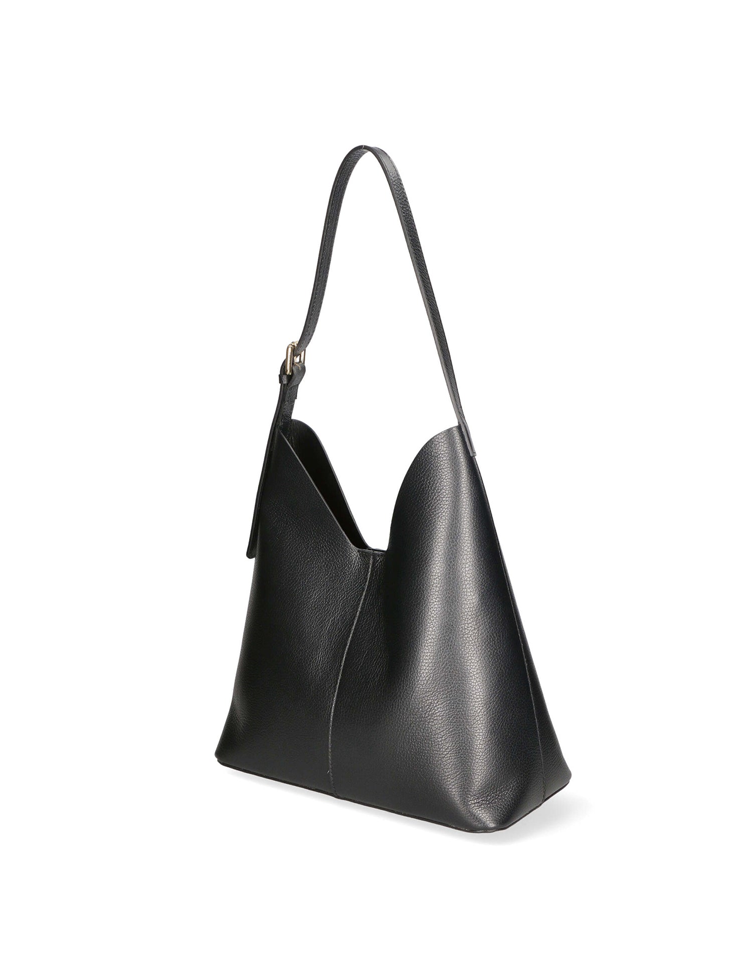 Lucetta Borsa a spalla da donna Vera pelle 04513-D28 NERO BLACK Gave Lux