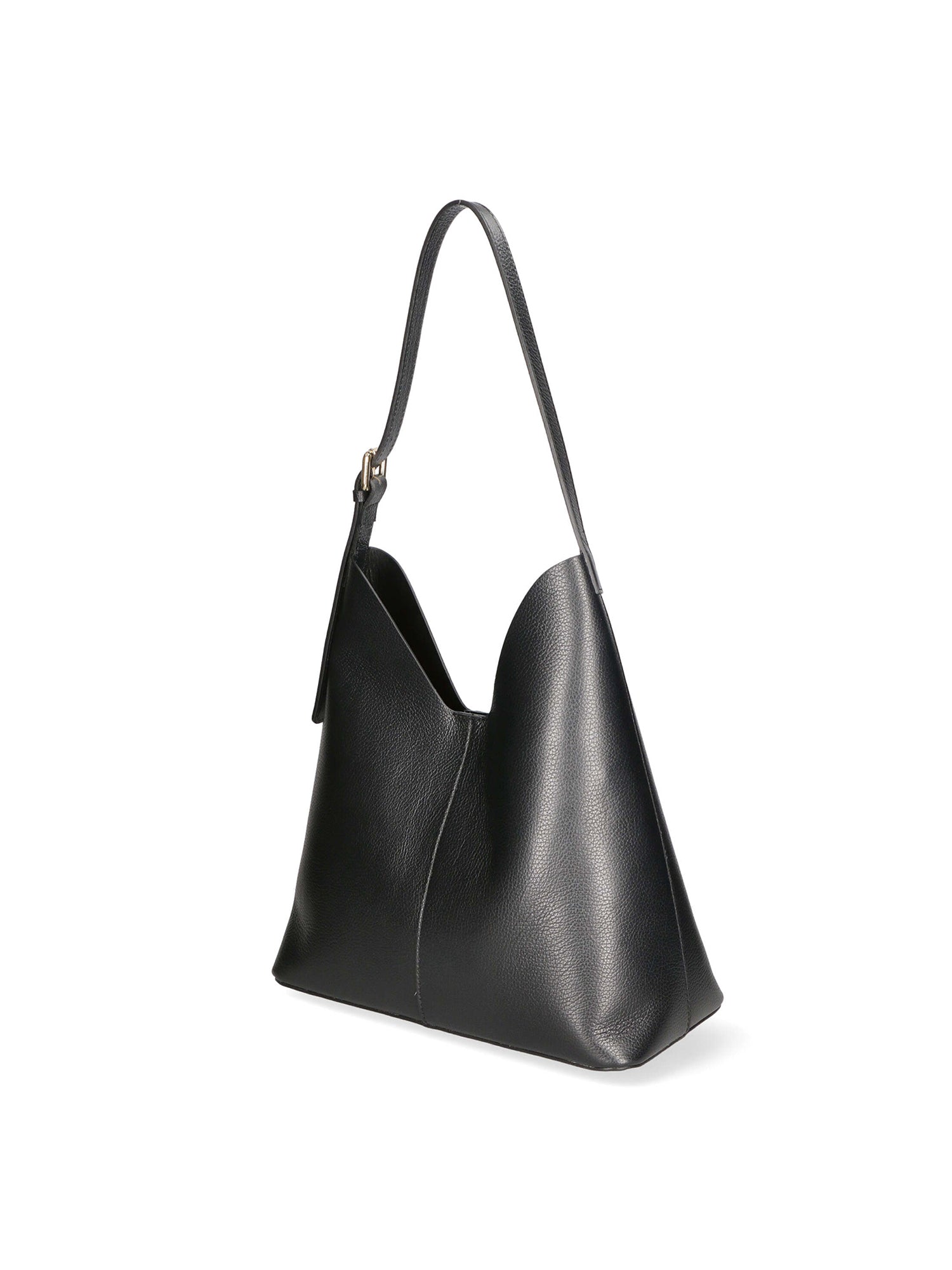 Lucetta Borsa a spalla da donna Vera pelle 04513-D28 NERO BLACK Gave Lux