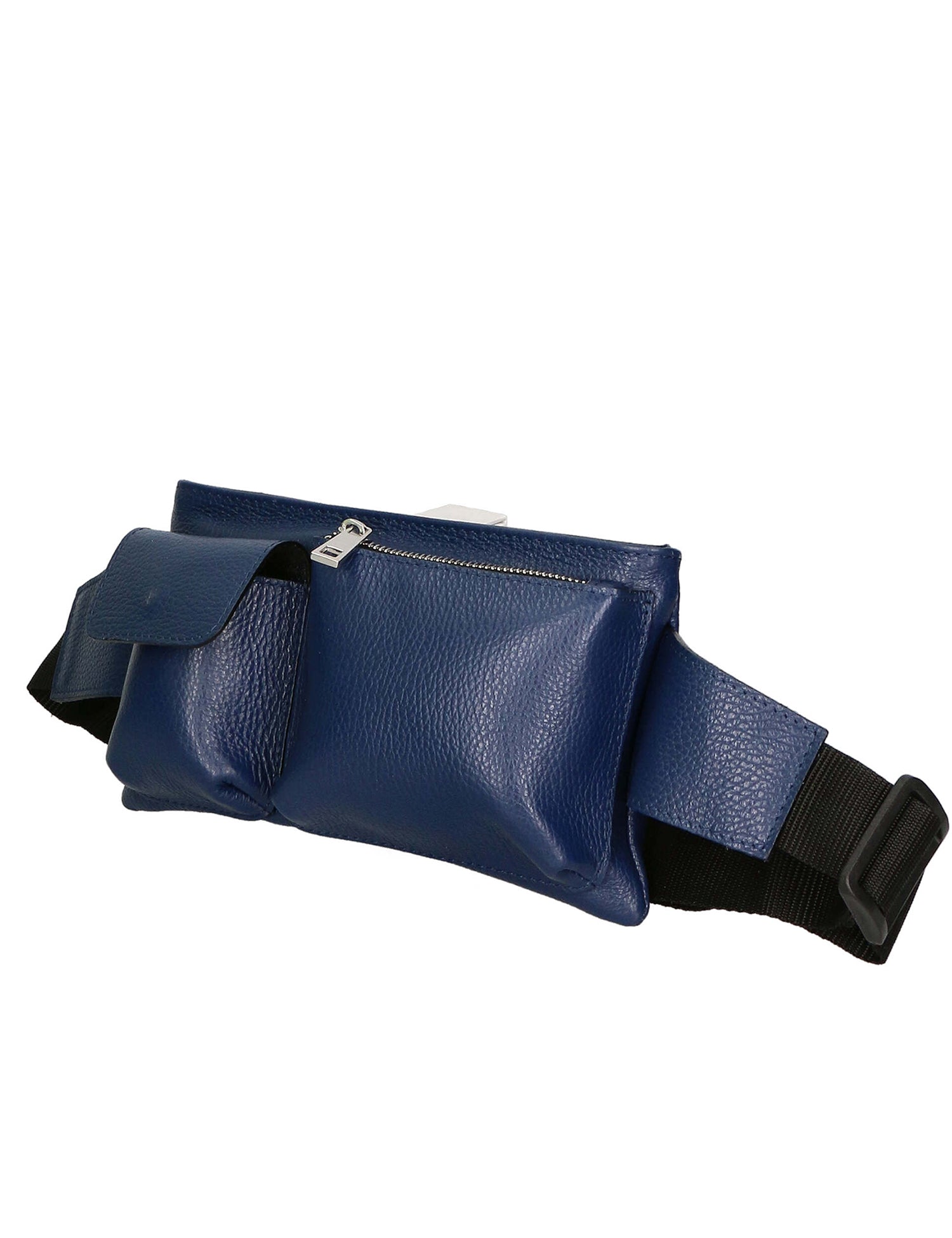 Aisha 04733-D24 BLU BLUE Marsupio da donna in vera pelle + canvas Gave Lux