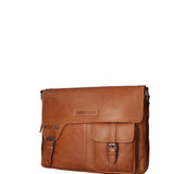 Borsa a tracolla da uomo 100% vera pelle HILB-3173-CUOIO Hill Burry