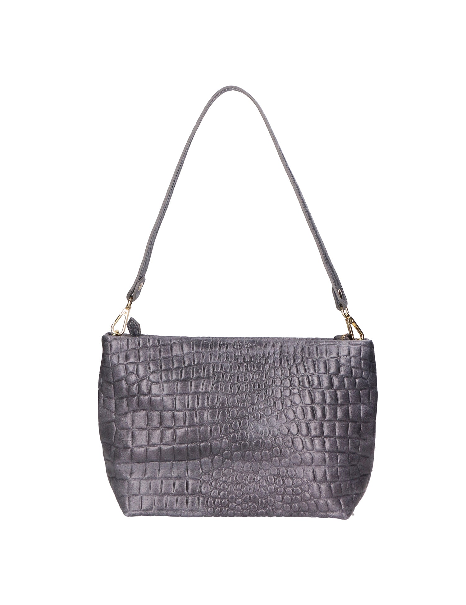 Lorelei Borsa a spalla da donna Vera pelle croco 06498-042 GRIGIO SCURO Gave Lux