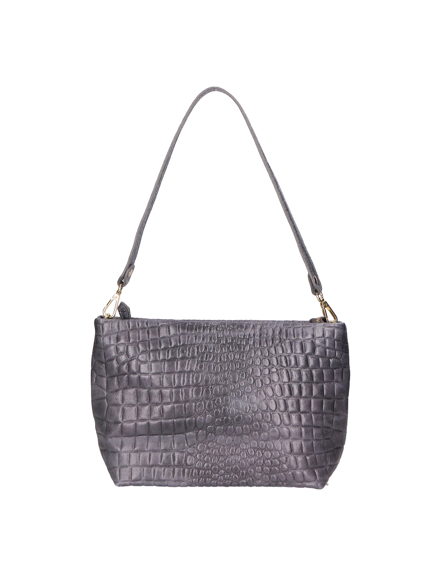 Lorelei Borsa a spalla da donna Vera pelle croco 06498-042 GRIGIO SCURO Gave Lux