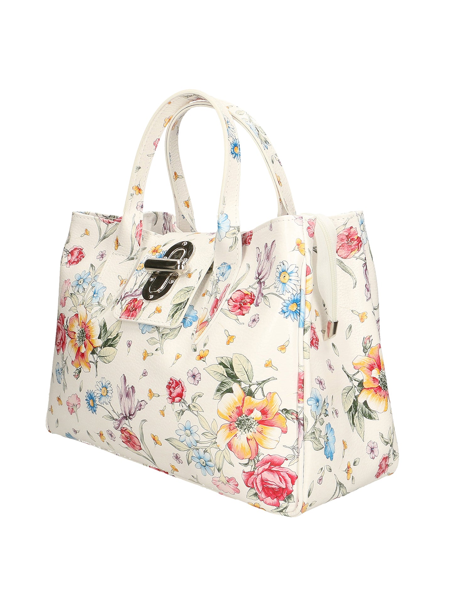 Ascoli Borsa a mano da donna Pelle stampata cocco 7718-FIORI Gave Lux