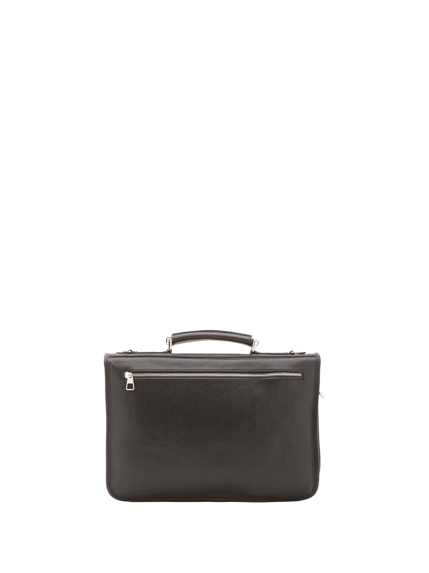 Borsa a mano unisex in vera pelle Made in Italy 4512-NERO Alessia Firenze