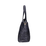 Lorella Borsa a spalla da donna Vera pelle croco 06499-013 BLU NAVY Gave Lux