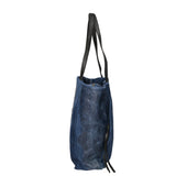 Domitilla Borsa a spalla da donna Pelle stampata lizard 80024-BLU Gave Lux