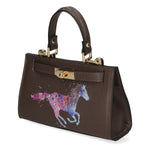 Noel Borsa a mano da donna Vera pelle 04265-D23 T.MORO DARK BROWN Gave Lux