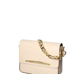 Borsa a tracolla da donna Vera pelle ruga JR-W-1126RU-BONE-GOLD John Richmond