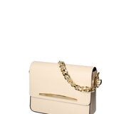 Borsa a tracolla da donna Vera pelle ruga JR-W-1126RU-BONE-GOLD John Richmond