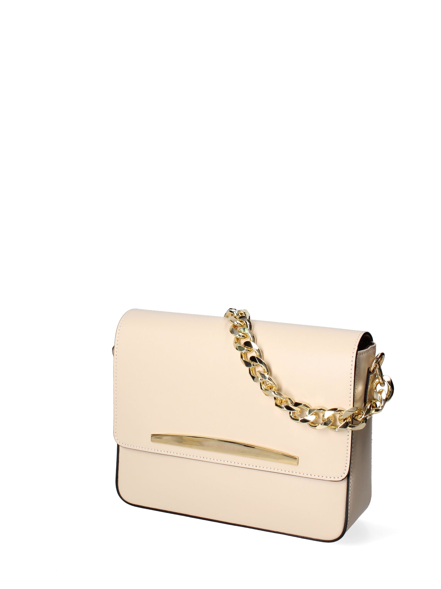 Borsa a tracolla da donna Vera pelle ruga JR-W-1126RU-BONE-GOLD John Richmond