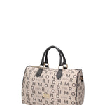 Borsa a mano da donna 100% vera pelle JR-W-1161-TP-BONE + BLACK + GOLD John Richmond