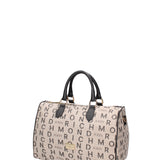 Borsa a mano da donna 100% vera pelle JR-W-1161-TP-BONE + BLACK + GOLD John Richmond