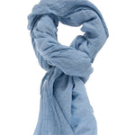 Swami L2025-BLU Foulard unisex in cotone e seta Gave Lux