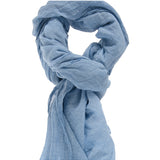 Swami L2025-BLU Foulard unisex in cotone e seta Gave Lux