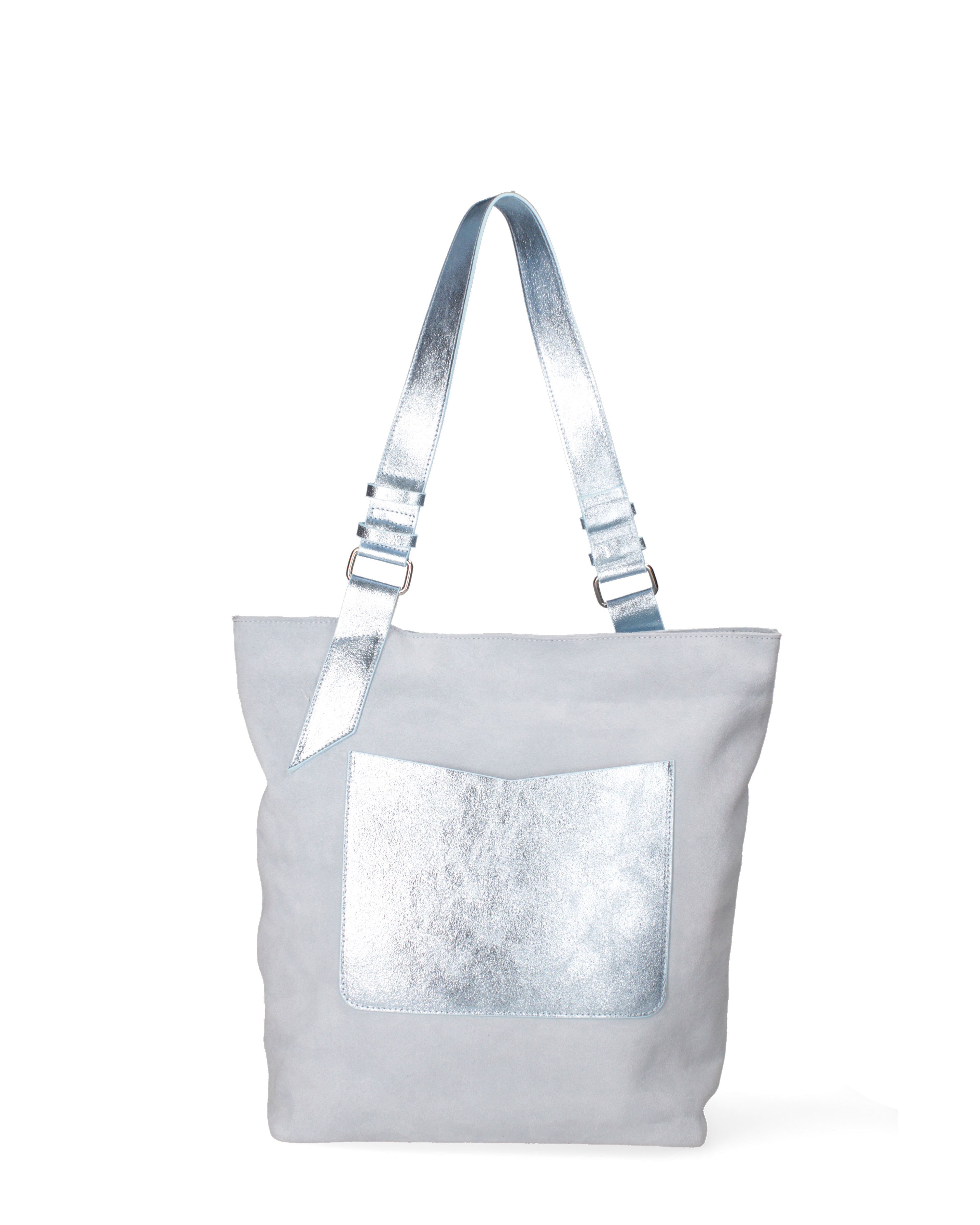 Borsa a spalla da donna Vera pelle 07312-D47 CELESTE+L034 Roberta Rossi