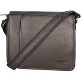 Borsa a tracolla da uomo Vera pelle RFID HILB-3075-NERO Hill Burry