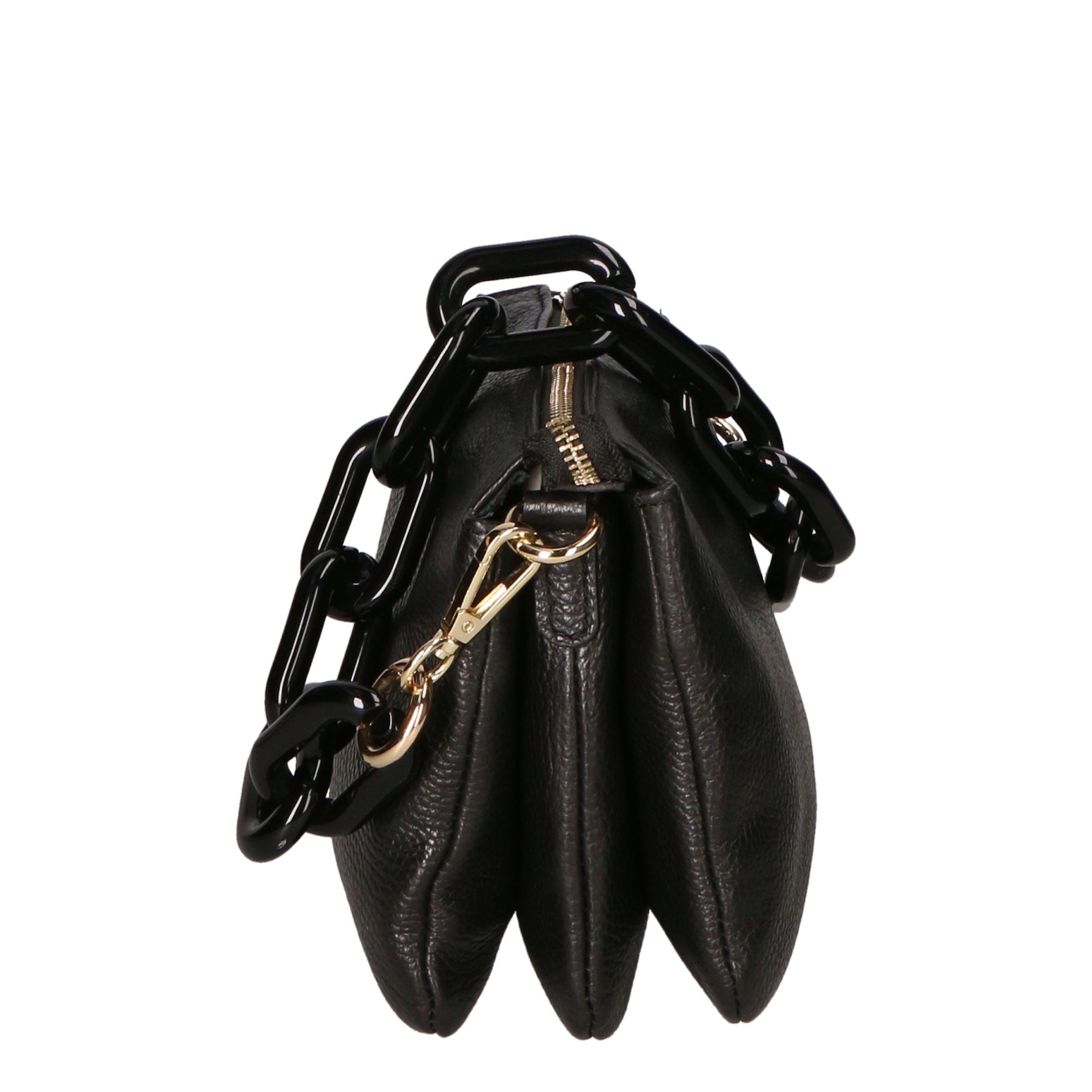 Borsa a tracolla da donna Vera pelle MYB-7024-SS-D28 NERO BLACK My Best Bag