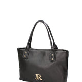 Borsa a mano da donna 100% vera pelle JR-W-1157-JRDO-BLACK + GOLD John Richmond