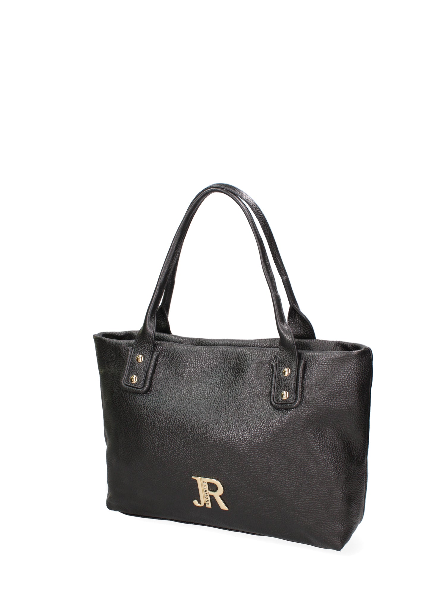 Borsa a mano da donna 100% vera pelle JR-W-1157-JRDO-BLACK + GOLD John Richmond