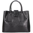 Letizia Borsa a mano da donna Pelle stampata croco 06542-NERO Gave Lux
