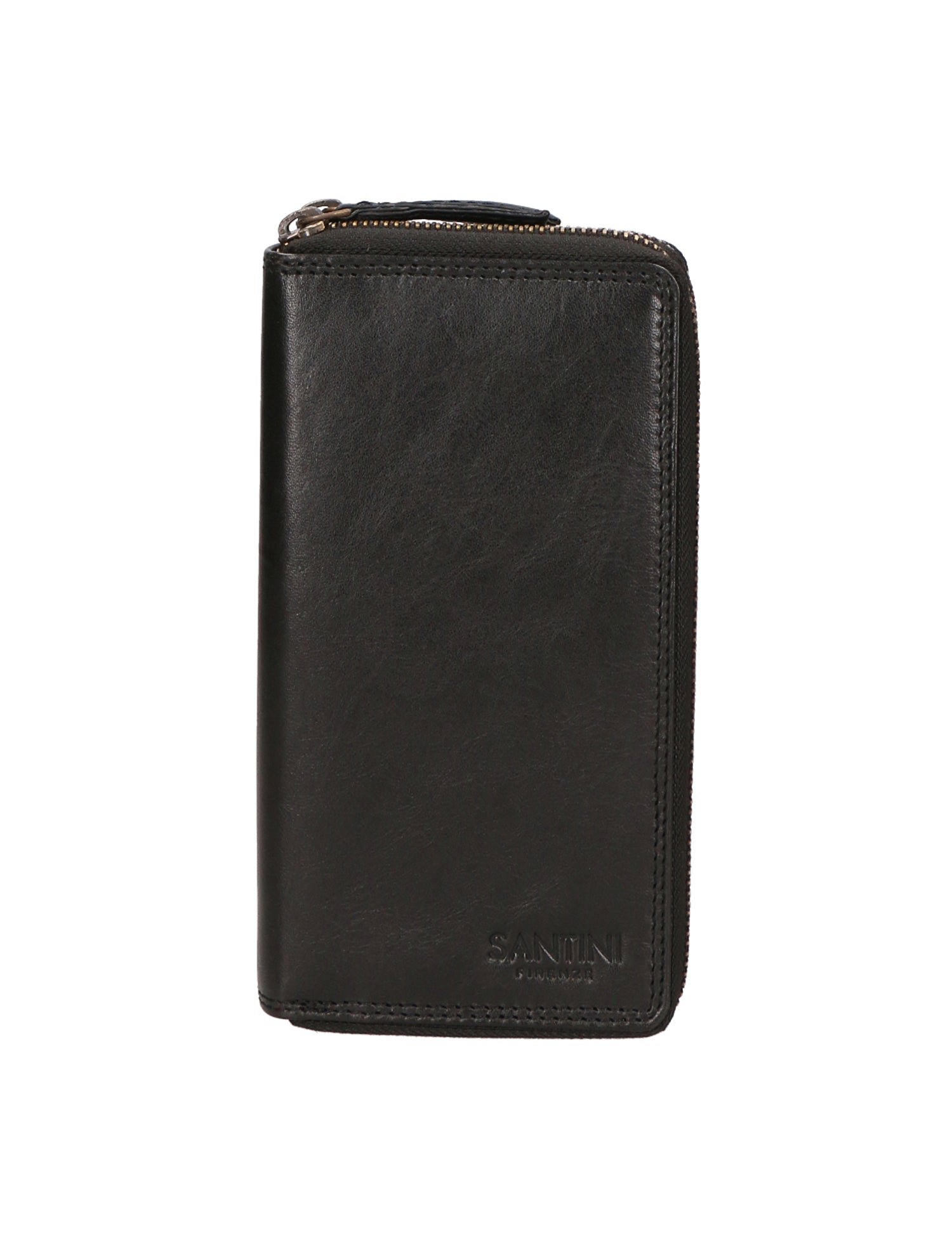 Portafoglio unisex in vera pelle Made in Italy SN2828147-BLACK Santini Firenze