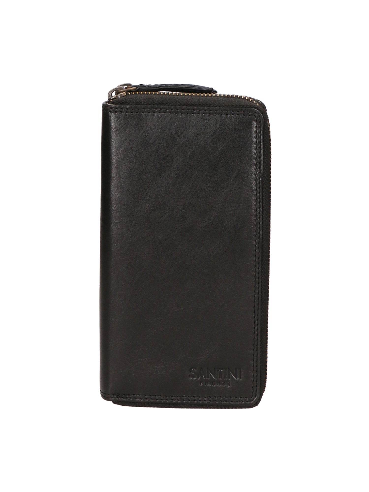 Portafoglio unisex in vera pelle Made in Italy SN2828147-BLACK Santini Firenze
