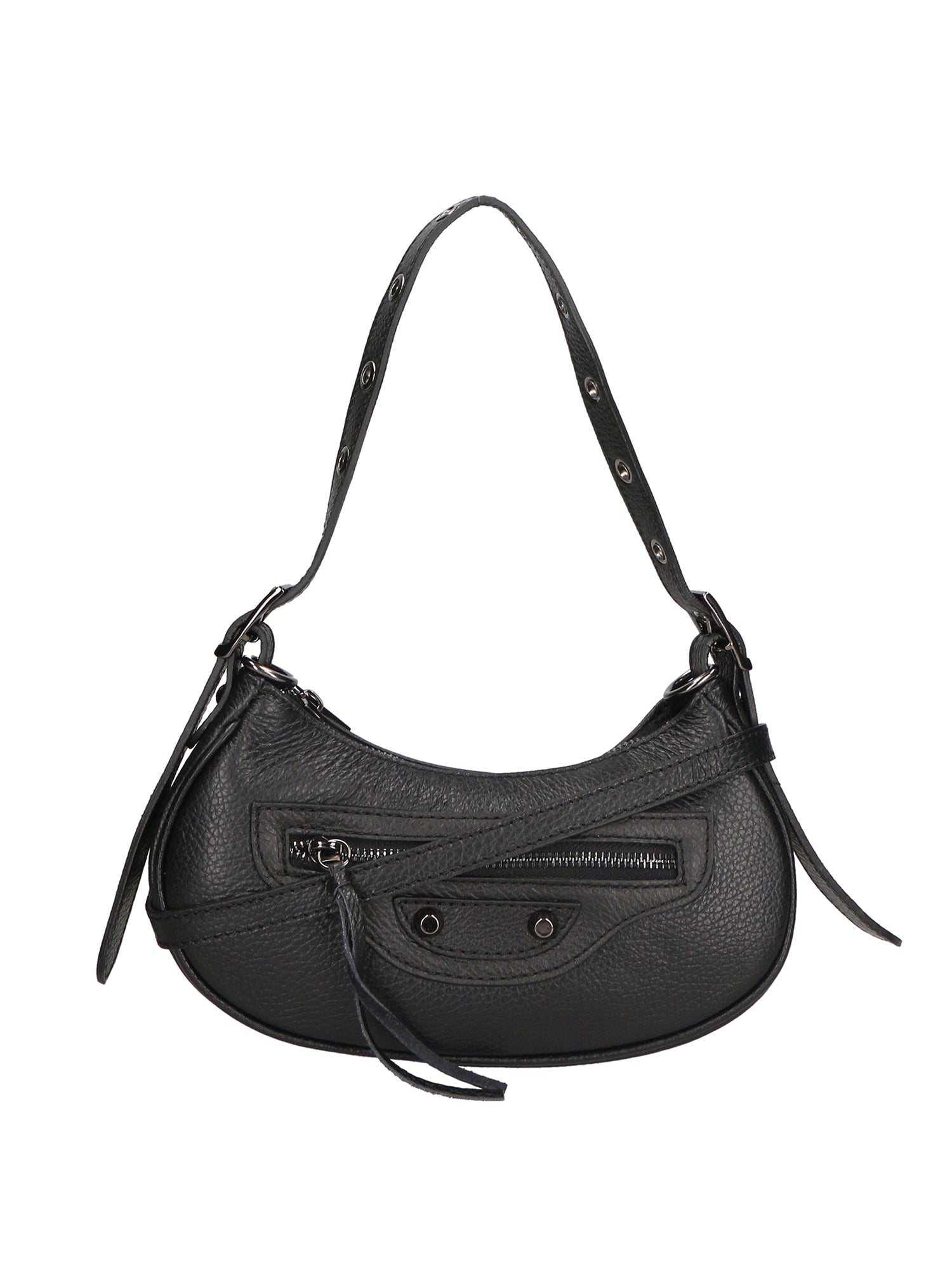Galatea Borsa a spalla da donna Vera pelle 05708-D28 NERO BLACK Gave Lux