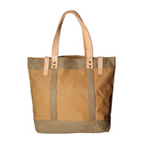 Maura Unisex Handbag in Canvas and Leather Fashion Bag 38x37x16 cm